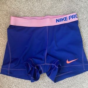Nike Pro Spandex Shorts - deep blue/purple